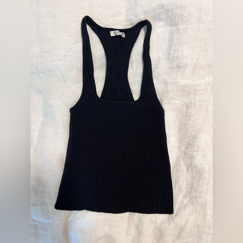 Free People black knit tank